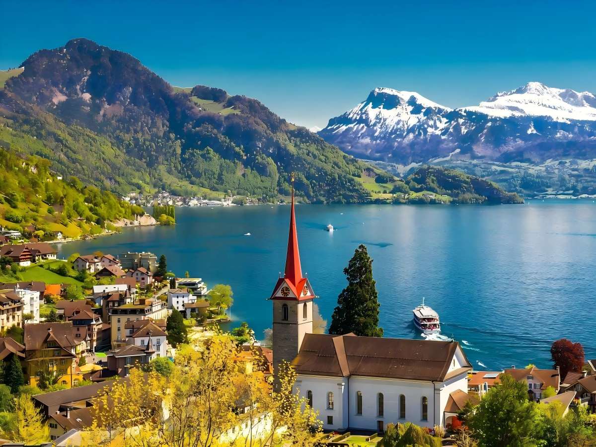Lakeshore driving: a stunning scenic drive along Lake Lucerne