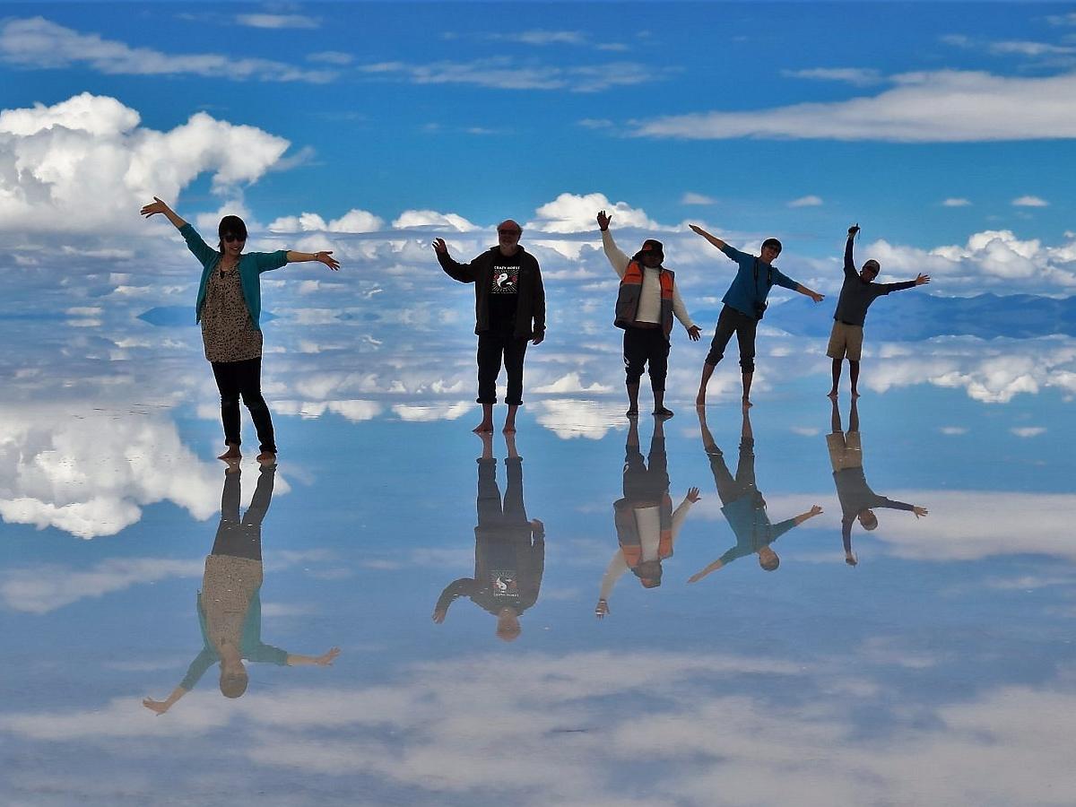 Setting foot on the salt flats for the first time