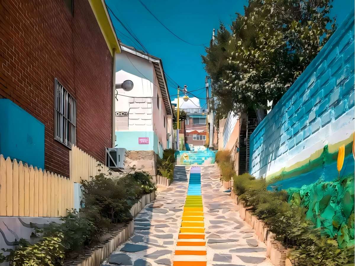 Every wall is a feast of colors and stories