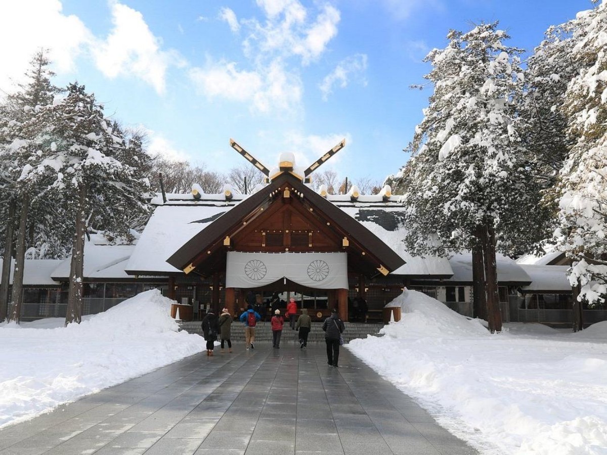 Winter Snow Scene: The Shrine in Silver