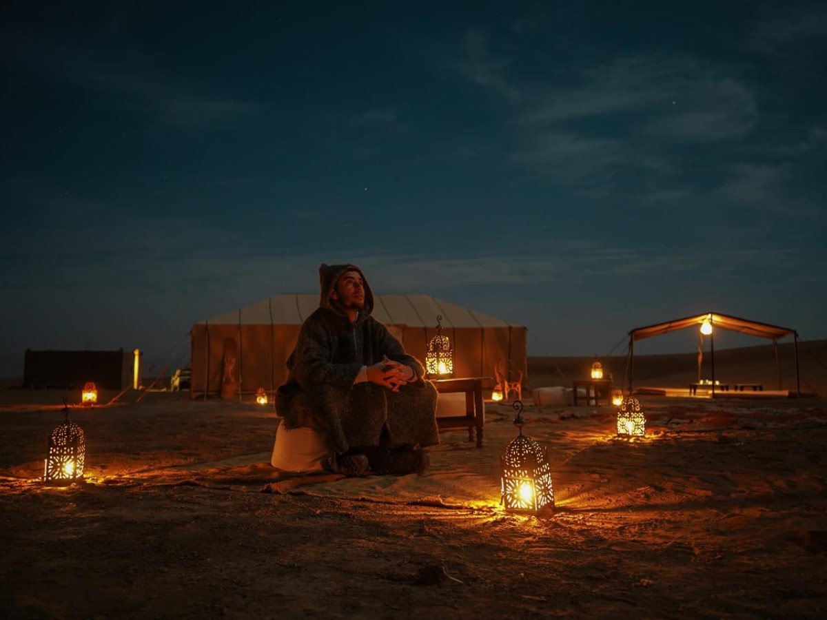 4. Stargazing at night