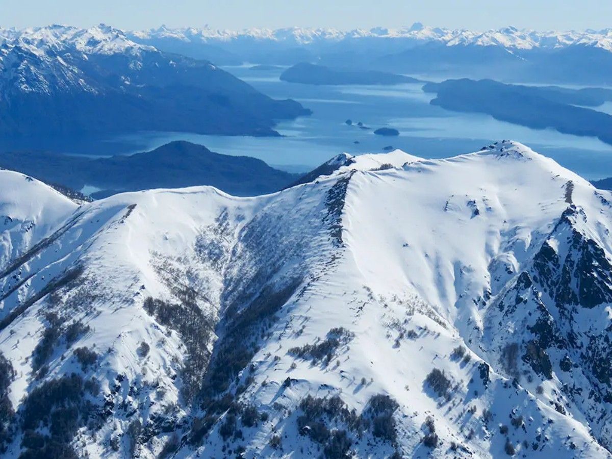 Unobstructed view of the snow-capped mountains